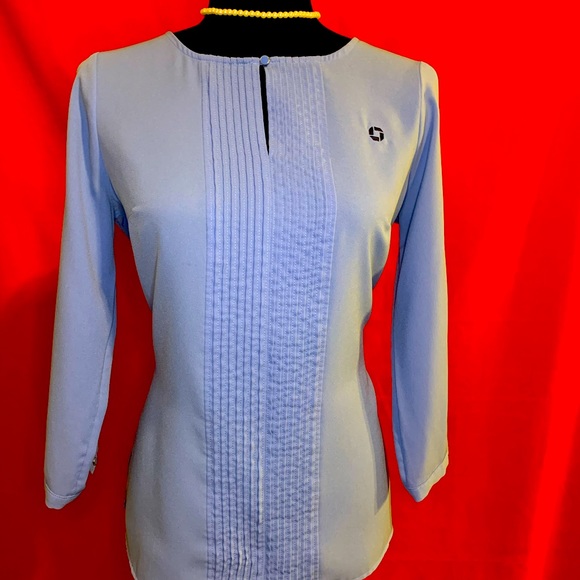 Blue Chase Bank Uniform Blouse
